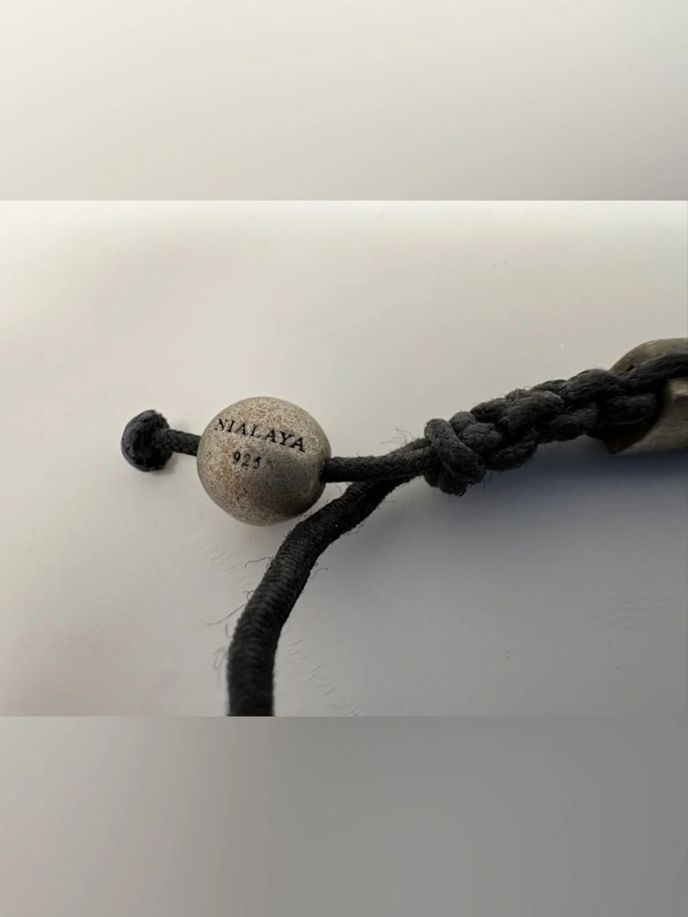 Nialaya 925 Silver Lava Stone Skull Bracelet